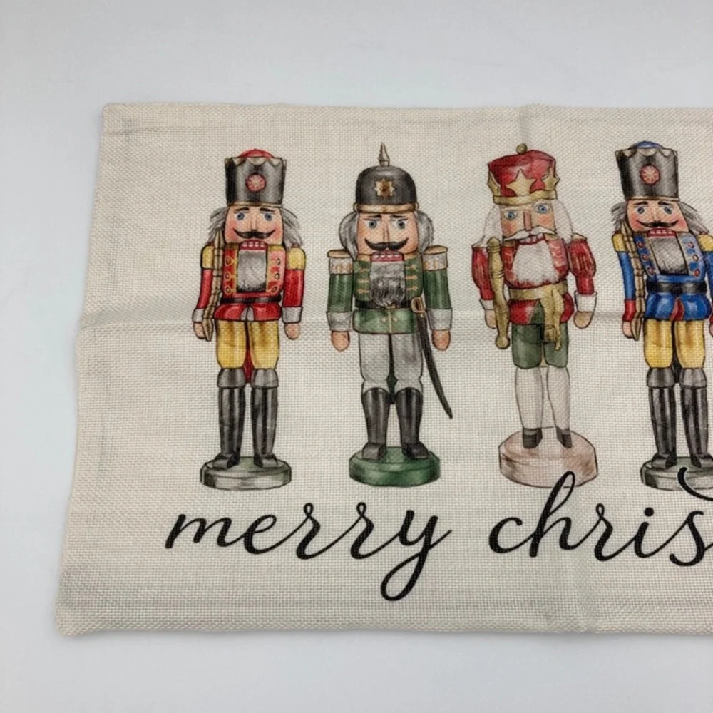 Festive Nutcracker Christmas Pillow Cover